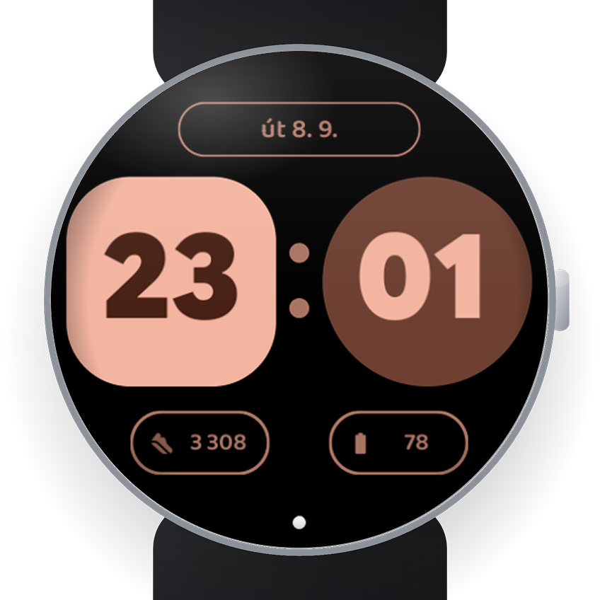 Material Digital Duo watch face