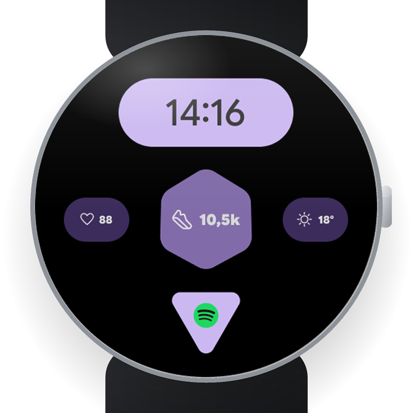 Material Digital Facet watch face