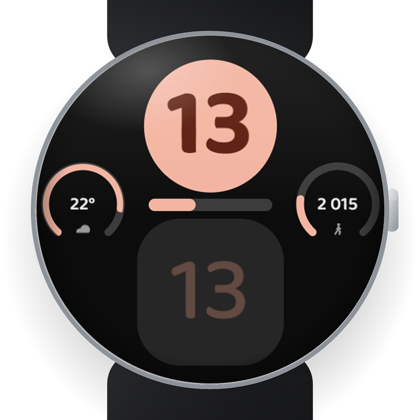 Material Digital watch face