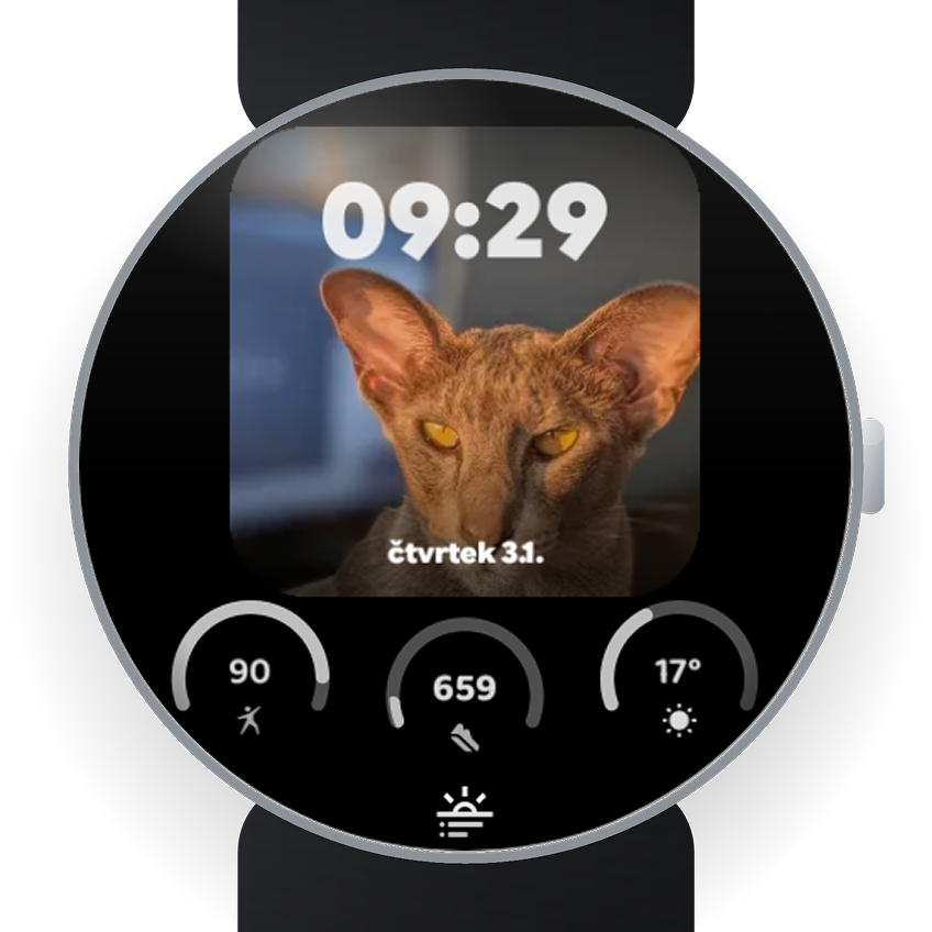Material Digital Picture watch face
